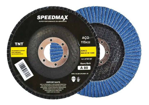 Flap Disco Conico Fibra 412  Grao 80 Speedmax