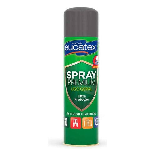 Spray Multiuso Premium Brilhante Eucatex 400ml Grafite