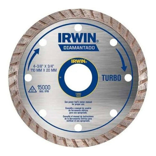 Disco Diamantado Turbo 110x20mm Irwin