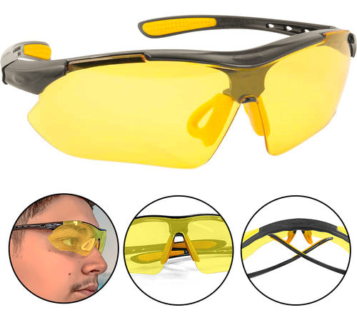 Oculos De Protecao Mod Boxer Amarelo