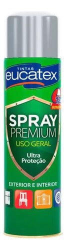 Spray Multiuso Premium Brilhante Eucatex 400ml Alumínio