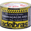 Fita Zebrada Sem Adesivo Adelbras Preto/amarelo 100m