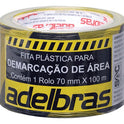 Fita Zebrada Sem Adesivo Adelbras Preto/amarelo 100m