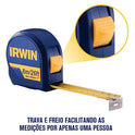 Trena Irwin® 8m Standard Com Fita De Aço Botão De Trava