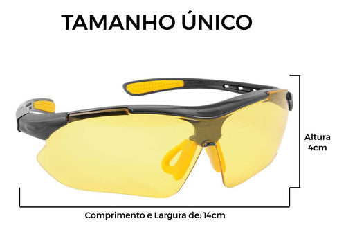 Oculos De Protecao Mod Boxer Amarelo