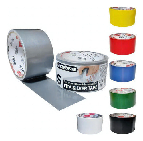 Fita Multiuso Tipo Silver Tape 48mm X 5m Adelbras