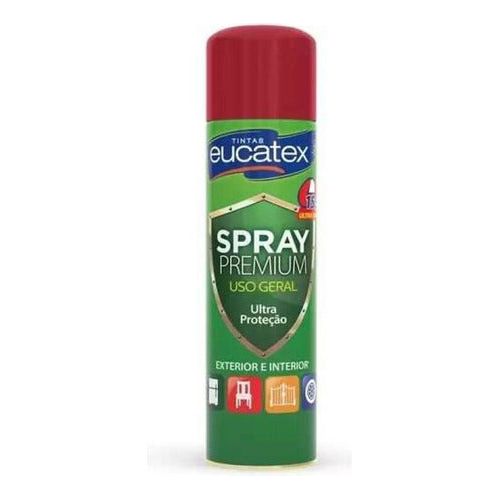 Spray Multiuso Premium Brilhante Eucatex 400ml Vermelho