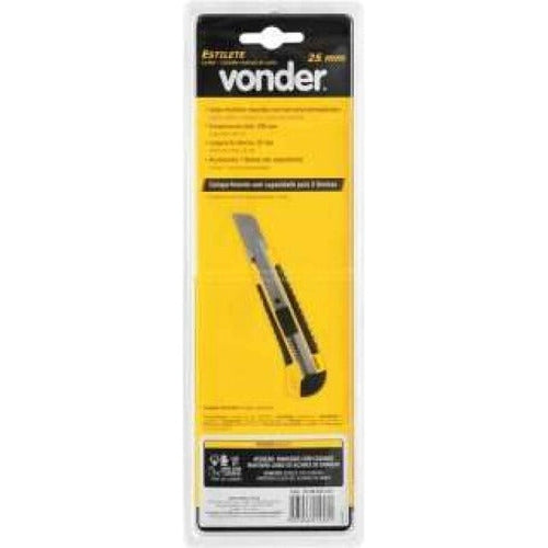 Estilete Profissional Trava Desliz. Emborrachado 25mm Vonder