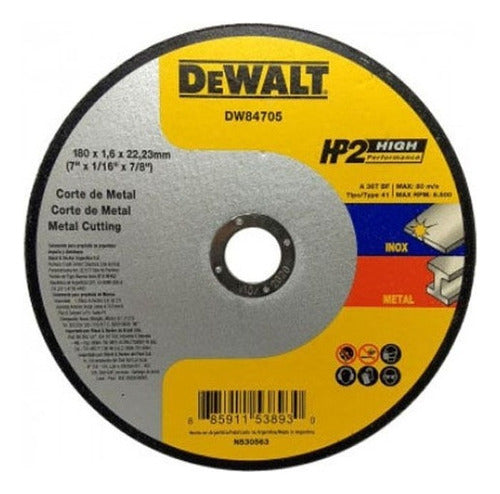 Disco De Corte Dewalt 7  X 16 Mm Inox Hp2