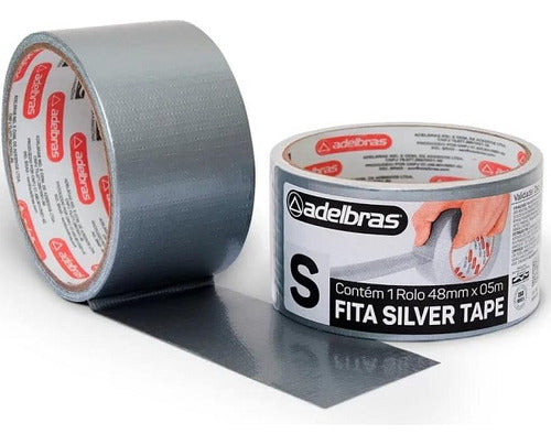 Fita Multiuso Tipo Silver Tape 48mm X 5m Adelbras