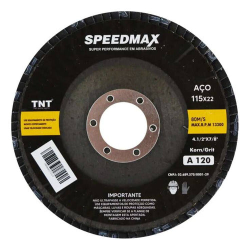 Flap Disco Conico Fibra 412  Grao 120 Speedmax