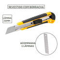 Estilete Profissional Trava Desliz. Emborrachado 25mm Vonder