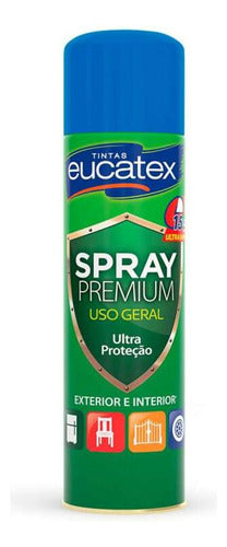 Spray Multiuso Premium Brilhante Eucatex 400ml Azul Claro