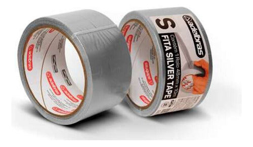 Fita Silver Tape 48mm X 10m Cinza Uso Geral Fixação Forte