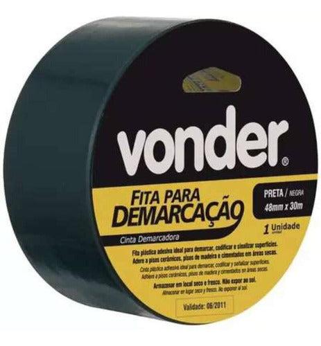 Fita Demarcação De Solo 48mm X 30m Vonder Preta