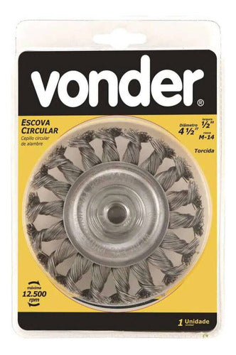 Escova Circular 412 X12  M14 Torcida Vonder