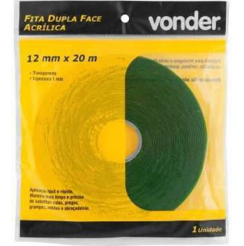 Vonder 12mm X 20m Fita Dupla Face Transparente