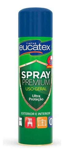 Spray Multiuso Premium Brilhante Eucatex 400ml Azul Escuro