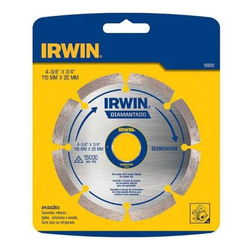 Disco Diamantado Segmentado 110x20mm Irwin