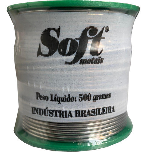 Solda Fio Estanho 1,5mm Soft 40x60 Rolo Com 500 Gramas