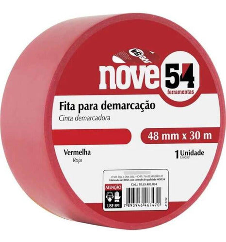 Fita Demarcação De Solo 48mm X 30m 954 Vermelha