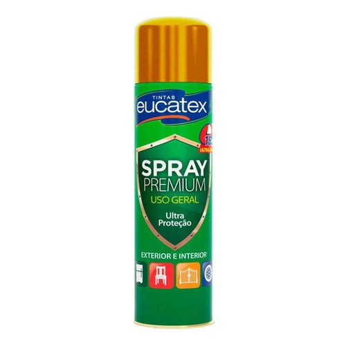 Spray Metalizada Premium Eucatex 400ml Ouro