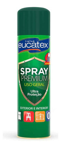 Spray Multiuso Premium Brilhante Eucatex 400ml Verde Escuro