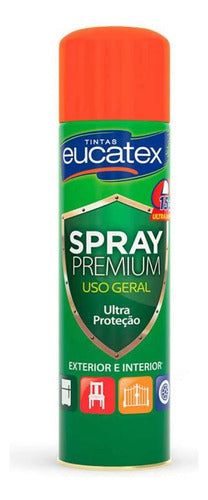 Spray Multiuso Premium Brilhante Eucatex 400ml Laranja