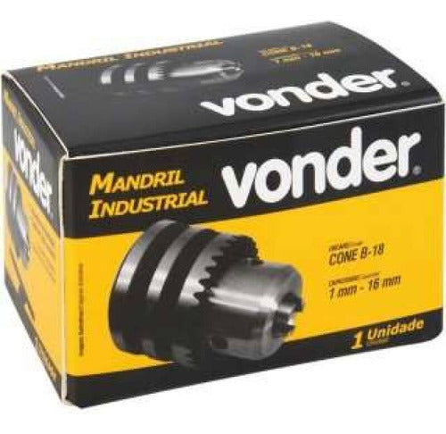 Mandril Industrial Com Chave 10 À 16mm - Encaixe Cone B18 V