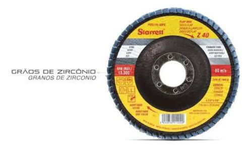 Flap Disco Conico Fibra Starret 412  Gr 40