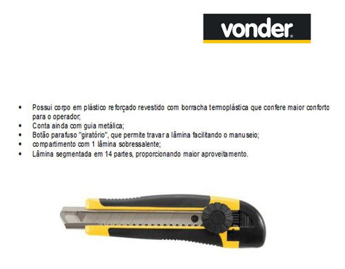 Estilete Emborrachado 18mm Vonder Profissional Es- 218